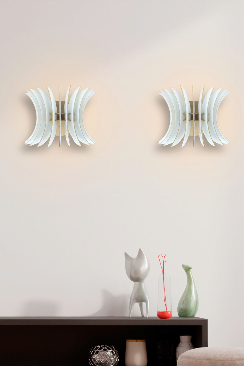 Aplica de perete, Opviq, 390FLH2102, Alb - imagine 3